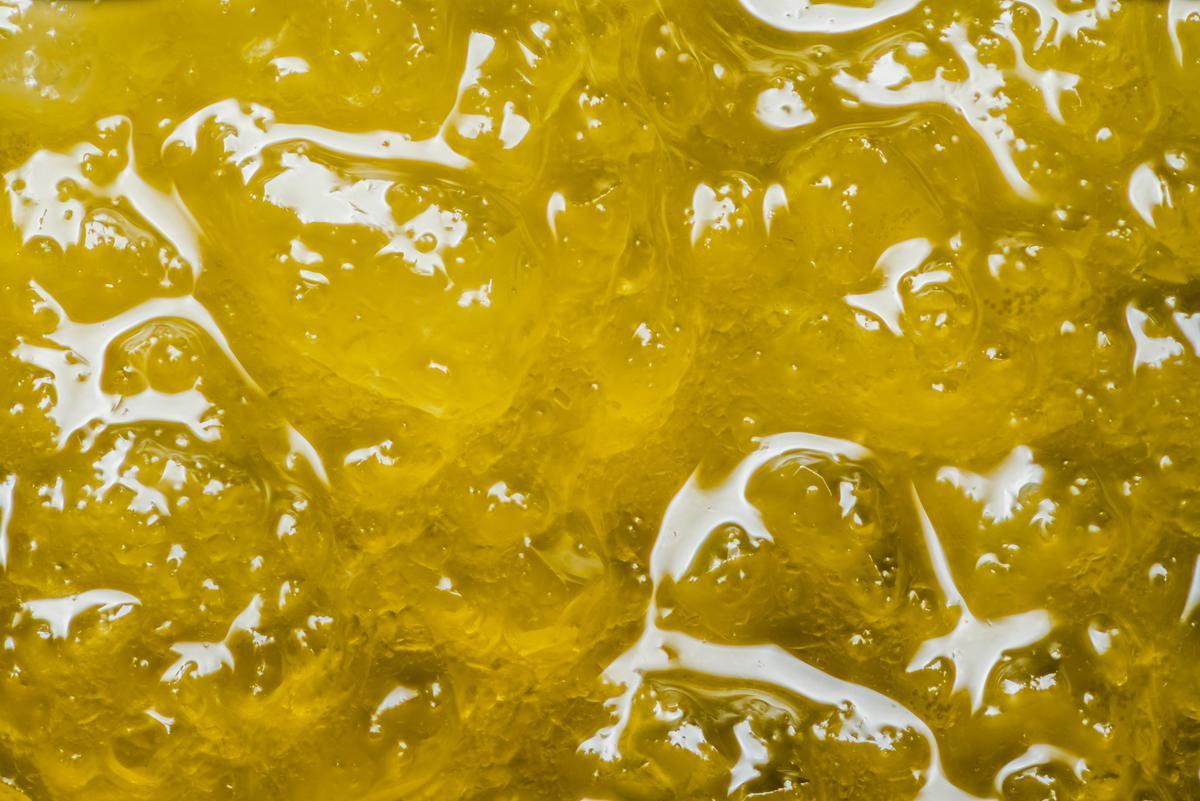 THCA cannabinoids immersed in liquid terpenes